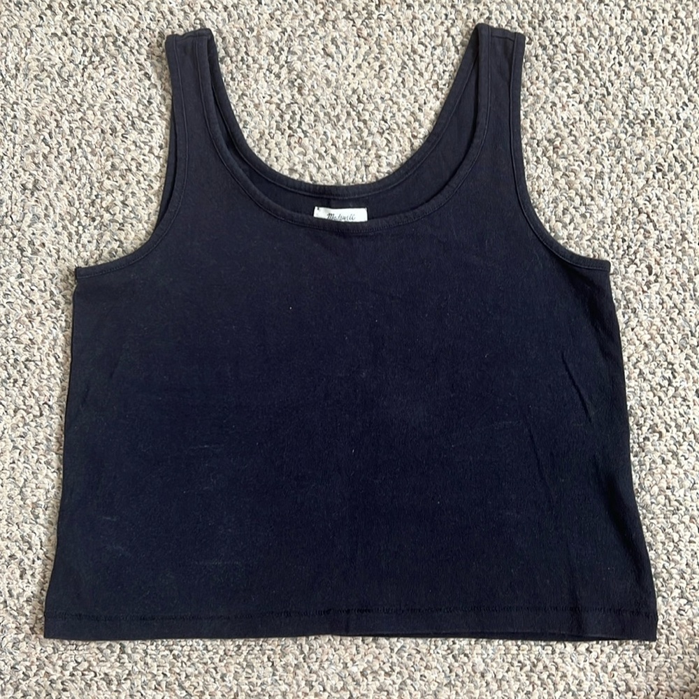 Madewell Women’s Black Cropped Tank Top Size Small